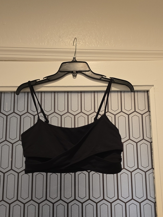 ALO Yoga Tops - ALO Yoga Black Bralette with Cross-Front Detail